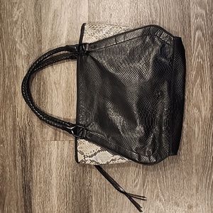 Elliott Lucca Black & Snakeskin print Tote Bag